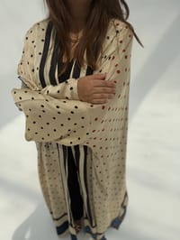 Bisht Pure Silk Handblock Abaya C9 thumb 5