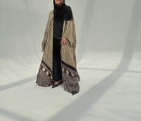 Bisht Pure Silk Handblock Abaya M3 thumb 8