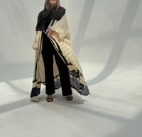 Bisht Pure Silk Handblock Abaya C9 thumb 12