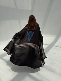Bisht Pure Silk Handblock Abaya C2 thumb 1