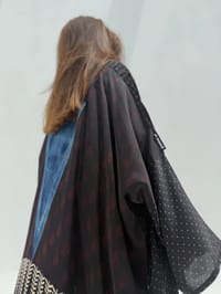 Bisht Pure Silk Handblock Abaya C2 thumb 9