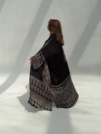 Bisht Pure Silk Handblock Abaya C8 thumb 1