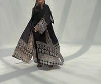 Bisht Pure Silk Handblock Abaya C8 thumb 3