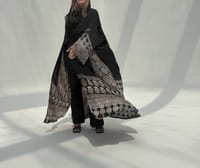 Bisht Pure Silk Handblock Abaya C8 thumb 6