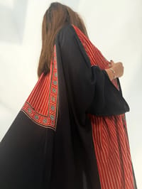 Bisht Pure Silk Handblock Abaya U 12 thumb 4
