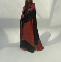 Bisht Pure Silk Handblock Abaya U 12 thumb 2