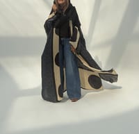 Bisht Pure Silk Handblock Abaya U15 thumb 4