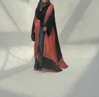 Bisht Pure Silk Handblock Abaya U 12 thumb 8