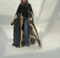Bisht Pure Silk Handblock Abaya U15 thumb 7
