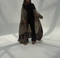 Bisht Pure Silk Handblock Abaya C10 thumb 7