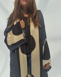 Bisht Pure Silk Handblock Abaya U15 thumb 9