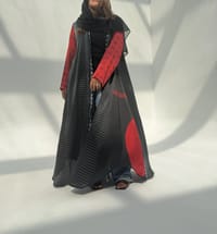 Silk Digital Print Cloche Abaya A8 thumb 5