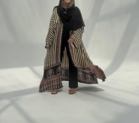 Bisht Pure Silk Handblock Abaya C10 thumb 12