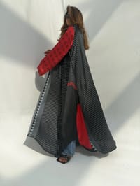 Silk Digital Print Cloche Abaya A8 thumb 10