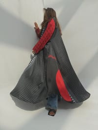 Silk Digital Print Cloche Abaya A8 thumb 8