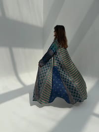 Silk Digital Print Cloche Abaya A1 thumb 3