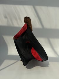 Silk Digital Print Cloche Abaya A8 thumb 12