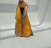 Silk Digital Print Cloche Abaya A2 thumb 4