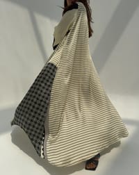 Silk Digital Print Cloche Abaya A3 thumb 5