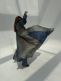 Silk Digital Print Cloche Abaya A1 thumb 8