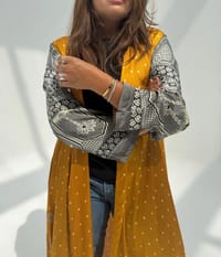 Silk Digital Print Cloche Abaya A2 thumb 6
