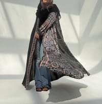Silk Digital Print Cloche Abaya A6 thumb 2