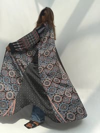 Silk Digital Print Cloche Abaya A6 thumb 4