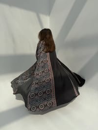 Silk Digital Print Cloche Abaya A6 thumb 3