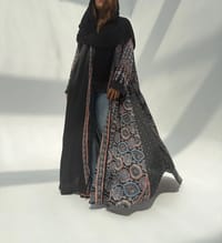 Silk Digital Print Cloche Abaya A6 thumb 5