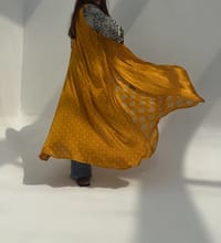 Silk Digital Print Cloche Abaya A2 thumb 8