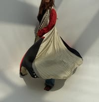 Silk Digital Print Cloche Abaya A9 thumb 5