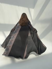 Silk Digital Print Cloche Abaya A6 thumb 6