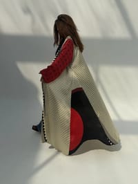 Silk Digital Print Cloche Abaya A9 thumb 1