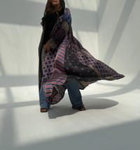 Silk Digital Print Cloche Abaya A4 thumb 4