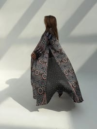 Silk Digital Print Cloche Abaya A6 thumb 12