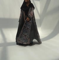 Silk Digital Print Cloche Abaya A6 thumb 13
