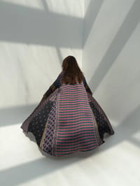 Silk Digital Print Cloche Abaya A4 thumb 5