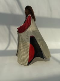 Silk Digital Print Cloche Abaya A9 thumb 8