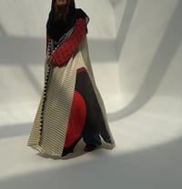 Silk Digital Print Cloche Abaya A9 thumb 12