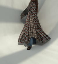 Silk Digital Print Cloche Abaya A7 thumb 6