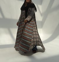 Silk Digital Print Cloche Abaya A7 thumb 8