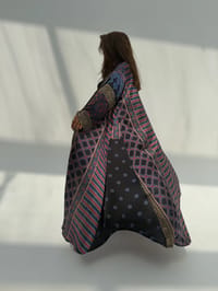 Silk Digital Print Cloche Abaya A4 thumb 8