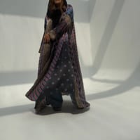 Silk Digital Print Cloche Abaya A4 thumb 10