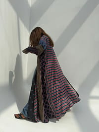 Silk Digital Print Cloche Abaya A4 thumb 9