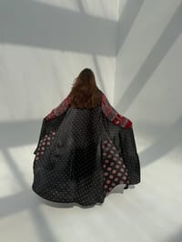 Silk Digital Print Cloche Abaya A5 thumb 4