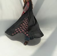 Silk Digital Print Cloche Abaya A5 thumb 2