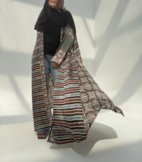 Silk Digital Print Cloche Abaya A7 thumb 12
