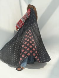Silk Digital Print Cloche Abaya A5 thumb 7