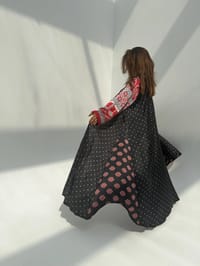 Silk Digital Print Cloche Abaya A5 thumb 8