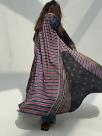 Silk Digital Print Cloche Abaya A4 thumb 11